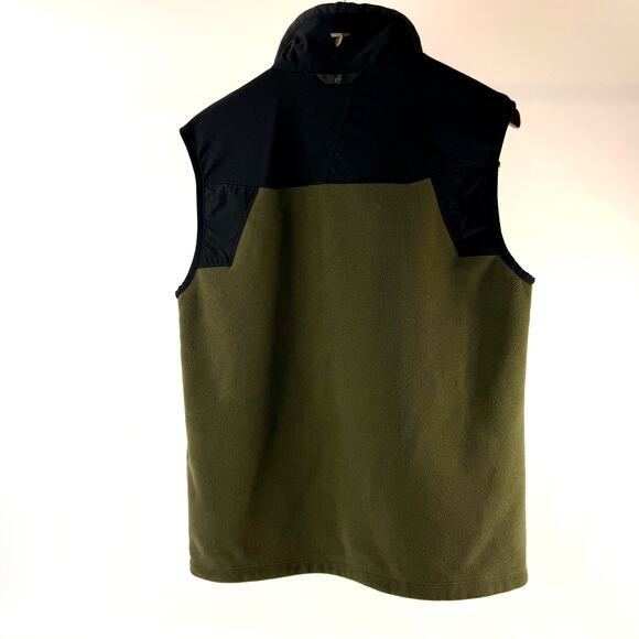 Columbia Mens M Titanium Interchange Full Zip Fleece Vest Blk/Grn - Picture 2 of 10